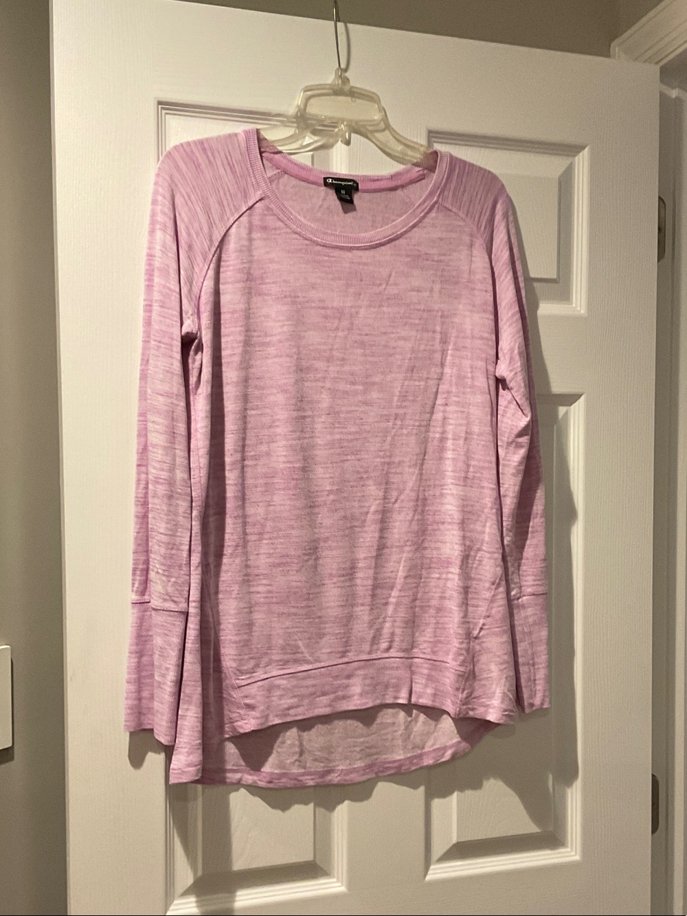 Champion Light Purple Long Sleeve Scoop Neck Tee
